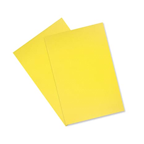 uxcell Corrugated Plastic Sheets,3mm Yellow Blank Yard Lawn Signs,8 Inch x 12 Inch,Waterproof Sign Blank Board 2pcs