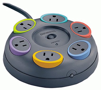 Kensington SmartSockets 6-Outlet, 16-Foot Cord, & 1500 Joules Tabletop Surge Protector (K62634NA)