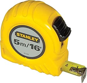 STANLEY 0-30-496 Mesure 5m/19mm métrique, Jaune/Noir