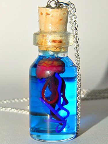 I Shall Call Him Squishy! Bottle Necklace, Jellyfish