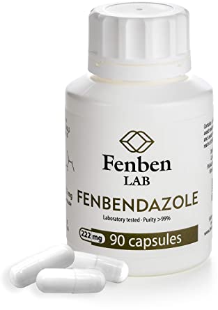 Fenbendazol 222mg, Purity &gt;99%, by Fenben Lab, Certified Third-Party Laboratory Tested, Analysis Report Included, 90 Caps