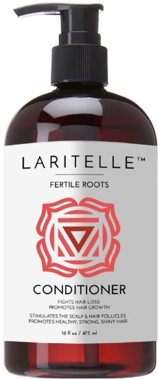Laritelle Organic Conditioner 16 oz | Fortifying, Strengthening & Rejuvenating | Stops Hair Shedding, Promotes New Hair Growth | Ayurvedic Herbs, Lavender, Ginger, Rosemary, Patchouli & Cloves