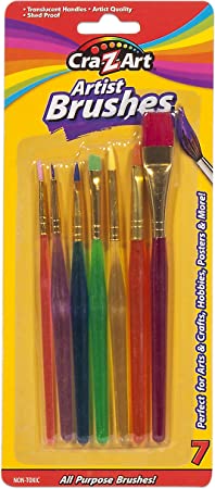 Cra-Z-Art Artist Brushes, Assorted Sizes Blist Carded, 7 Count (10700)