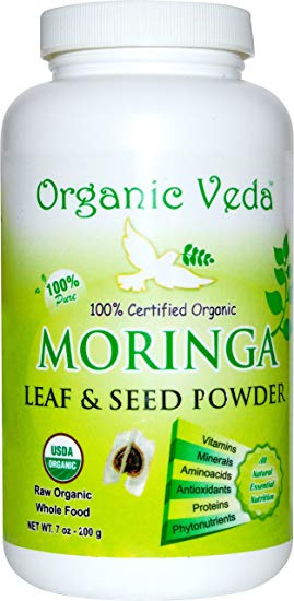 Organic Veda USDA Certified Organic Moringa Leaf Powders (64 Oz)