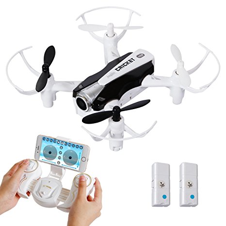 SGILE Rechargeable Camera Drone Xmas Gift Toy with 2 Batteries, Romote Control Quadcopter Drone with 360° Rotation Return Home One Key for Boys Kids Child