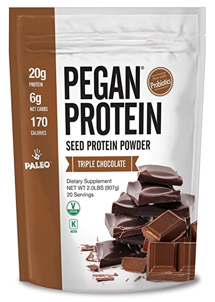 Pegan® Protein Powder (Triple Choclate Organic Sacha Inchi) 2 lbs Vegan/Paleo/Keto)