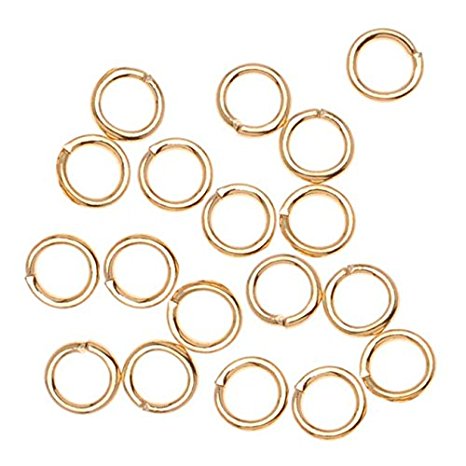 4mm 21 Gauge Open Jump Rings 22K Gold Plated (100)