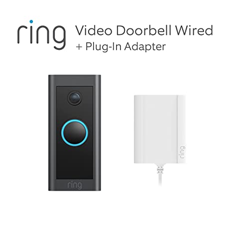 Ring Video Doorbell Wired   Plug-In Adapter by Amazon | Doorbell camera with 1080p HD Video, Advanced Motion Detection, wired installation (existing doorbell wiring required)