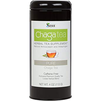 Sayan Siberian Chaga Mushroom Premium Loose Tea - Exclusive Blend of Raw and Extract, 4 Oz Wild Harvested Caffeine free