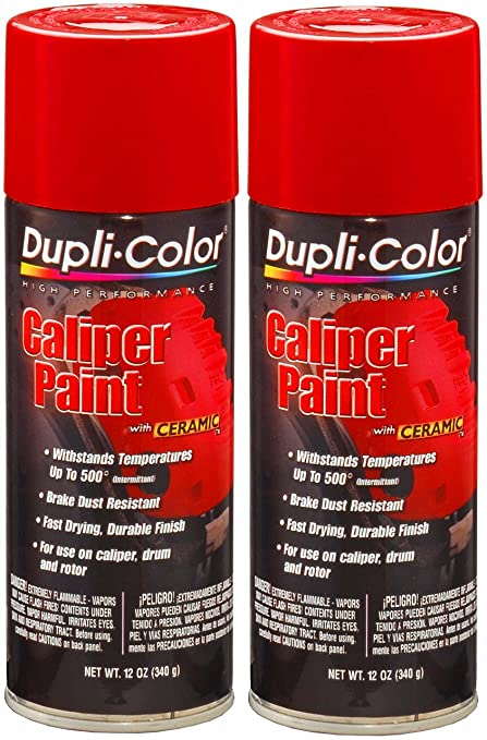 Dupli-Color BCP100 Red Caliper Paint with Ceramic 12 oz. Aerosol (2 Pack)