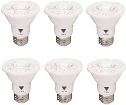 TriGlow T97003-6 (6-Pack) 7-Watt (50W Equivalent) PAR20 LED Bulb, CRI 90 500 Lumens, DIMMABLE Bulb, Daylight Color 5000K, UL Listed, Pack of 6 Bulbs
