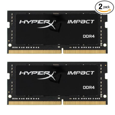 Kingston Technology HyperX Impact 16GB Kit (2 x 8GB) 2400MHz DDR4 CL14 SODIMM Laptop Memory HX424S14IBK2/16