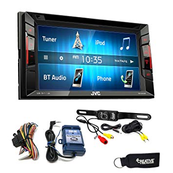JVC KW-V240BT BT/DVD/CD/USB Receiver with 6.2-inch Screen - Includes Backup Camera & Steering Wheel Control Interface