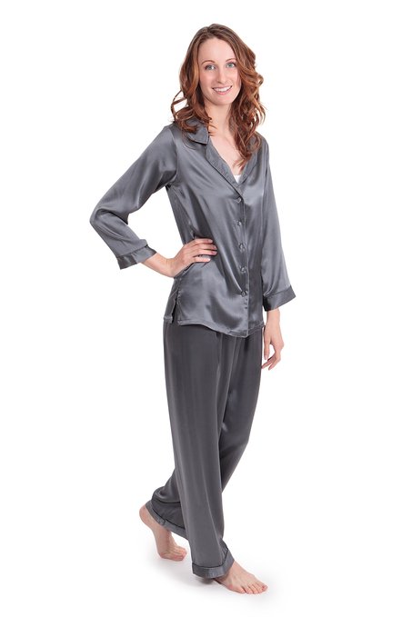 Women's Luxury Silk Pajama Set (Morning Dew) Beautiful Gifts by TexereSilk