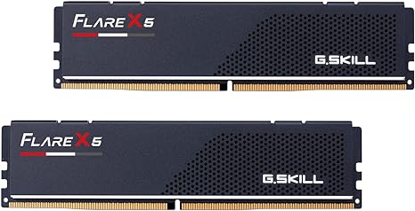 G.SKILL Flare X5 Series (AMD Expo) DDR5 RAM 64GB (2x32GB) 6000MT/s CL30-40-40-96 1.40V Desktop Computer Memory UDIMM - Matte Black (F5-6000J3040G32GX2-FX5)