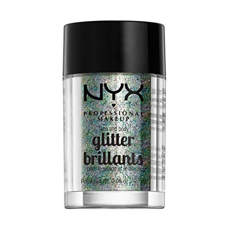 NYX PROFESSIONAL MAKEUP Face & Body Glitter, Crystal, 0.08 Ounce