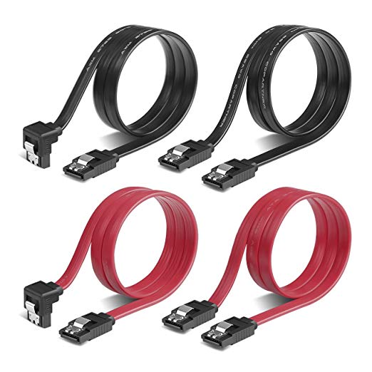 Inateck SATA Cables (4 Pack), SATA III 6.0 Gbps Data Cable