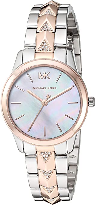 Michael Kors Women's Runway Mercer Quartz Watch with Stainless Steel Strap