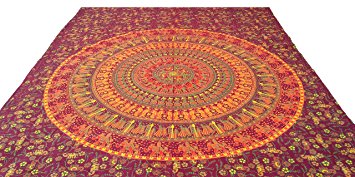 Elephant Mandala Tapestry, Hippie Tapestries, Wall Tapestries, Tapestry Wall Hanging, Indian Tapestry, Bohemian Bedding Psychedelic tapestry Size 60 x 85 Inch's