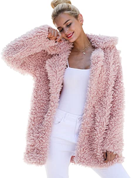 BerryGo Women's Shaggy Long Faux Fur Coat Jacket Outwear