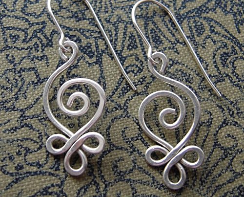 Sterling Silver Celtic Budding Spiral Earrings