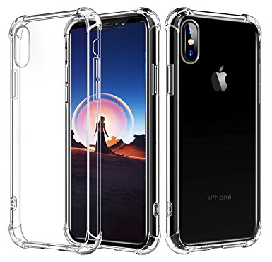 iPhone X Case, iPhone 10 Case, Xawy Touch Case Matte Finish Flexible Soft Gel TPU Cover Shell Skin [Support Wireless Charging] [Slim Fit] for Apple 5.8 In iPhone X - Clear