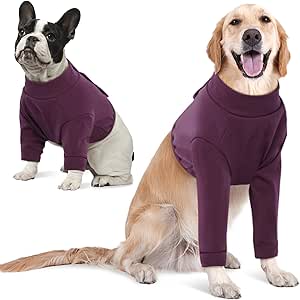 IDOMIK Dog Recovery Sleeve, Dog Surgery Recovery Suit Front Leg, Comfy Dog Joint Leg Sleeves After Surgery, Dog Elbow Braces Protector for Leg Injuries & Joint Pain,Dog Cone Collar Alternatives,Purple