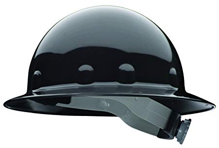 Fibre-Metal by Honeywell SuperEight Thermoplastic Full Brim Hard Hat with 8-Point Ratchet Suspension, Black