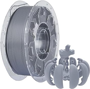 Creality PLA 3D Printer Filament, PLA Filament 1.75mm, 1.0kg (2.2lbs) Spool, Enhanced Toughness No Warp, Dimensional Accuracy ±0.03mm Printing Filament 1.75, for FDM 3D Printers (Grey)