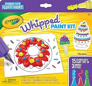 Crayola Whipped Paint Kit, Puff Paint, 3D Paint Set for Kids, 3 Unique Textures, Sensory Art Toy, Gift for Kids, Ages 5