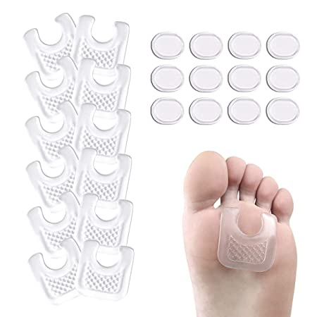 U-shaped Gel Callus Cushion Pads(6 pairs) and Self-adhesive Gel Dots(12 pcs)