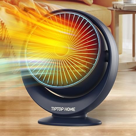 Space Heaters for Indoor Use, Portable Heater PTC Fast Heating, Electric Heater with 2 Heating Modes, Safe Quiet Ceramic Heater with Thermostat, Small Space Heater for Office Desk Bedroom Bathroom