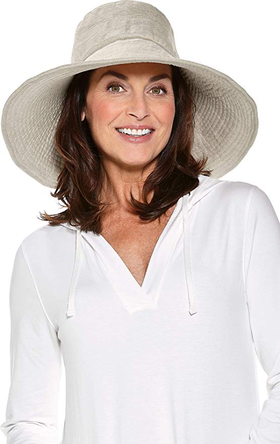 Coolibar UPF 50  Women's Brittany Beach Hat - Sun Protective