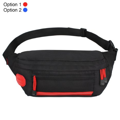 Ryaco [Big Pocket] R907 Sport Waist Pack, Outdoor Sports Waist Bag, Bum bag, Sport Running belt, Exercise Runner Belt, Fitness Workout Belt, Race Belt, Workout Pouch, for Sports Men and Women, Fits iPhone 6 / 6S 6 plus, 6S Plus, Samsung Galaxy S5, S6, Note 4, 5, LG G3/G4 Suitable for Hiking, Climbing, Jogging, Hunting