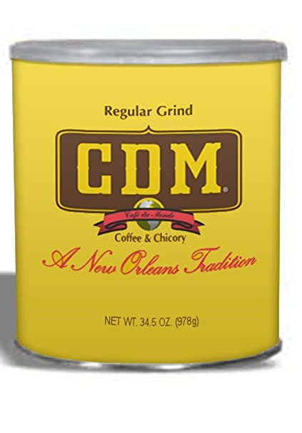 CDM Coffee & Chicory Regular Grind Ground Coffee 34.5 Ounce Canister