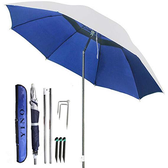 YINO Portable Sun Shade Umbrella, Inclined, Heat Insulation, Antiultraviolet Function, Commonly Used In Garden, Beaches, Fishing Essential