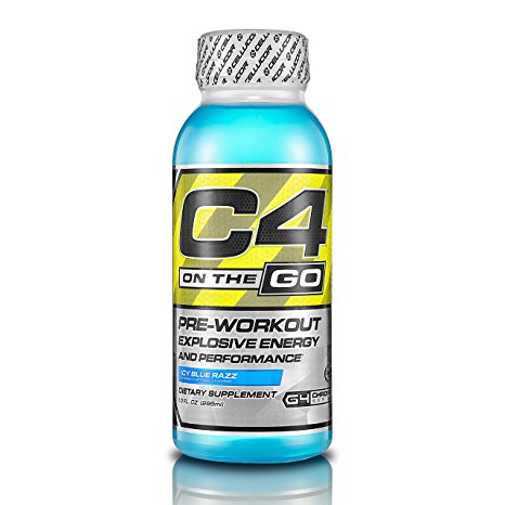 Cellucor C4 on the Go Explosive Energy and Performance Supplement, Icy Blue Raspberry, 12 Count