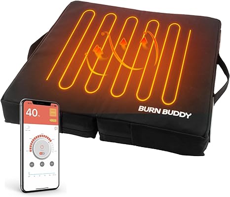 Heated Stadium Seats for Bleachers, Heated Seat Cushion with APP Control Heating, Heated Stadium Chair Cushion, Portable Heated Bleacher Seat Cushion for Outdoor Sports, Stadium, Camping, Fishing