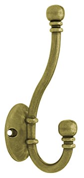 Liberty B46305Q-AB-C5 Ball End Coat and Hat Hook, Antique Brass