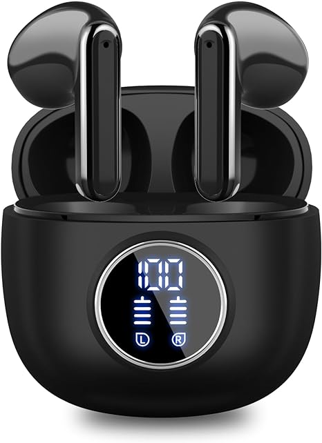 Xawy Wireless Earbuds, Bluetooth 5.3 Headphones in Ear, Ear buds with 4 ENC Noise Cancelling Mic, Bluetooth Earbuds 40H Playtime, HiFi Stereo Deep Bass Wireless Earphones, IP7 Waterproof