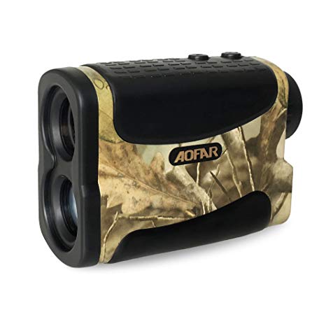 AOFAR Range Finder 1000 Yards Waterproof for Hunting Golf, 6X 25mm Measurer Laser Rangefinder with Speed Scan and Fog, Free Battery