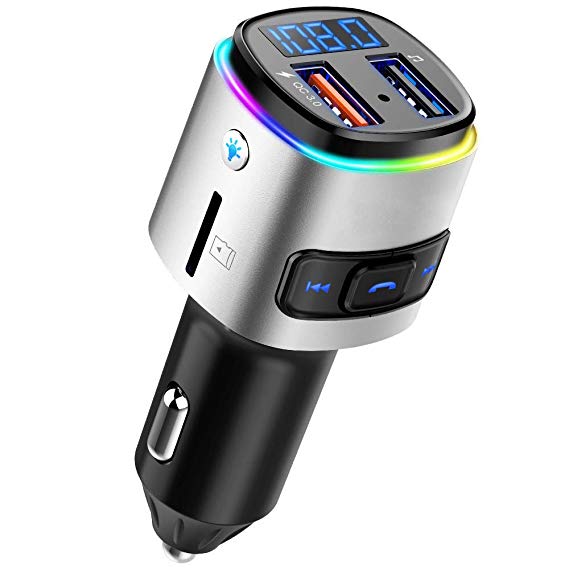 USB Car Fast Charger QC3.0 Bluetooth FM Transmitter MP3 Player Car Accessries Support TF/U Disk Dual USB Port Hands-Free Phone