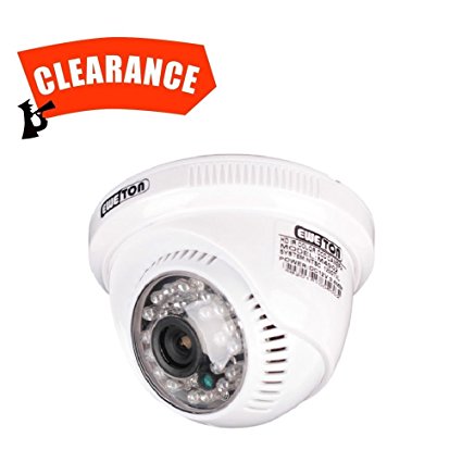 EWETON 1/3" CMOS 1200TVL CCTV Home Surveillance 24 LED 3.6mm Lens Wide Angle Indoor Dome Security Camera with IR Cut-65ft Night Vision Distance,Plastic Case White