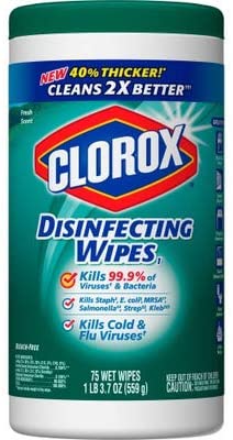 Clorox Disinfecting Wipes Fresh Scent, 75 Count by Clorox