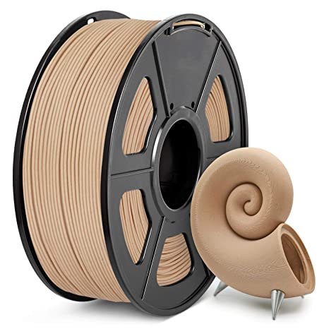 Wood Filament 1.75mm, JAYO PLA WOOD 3D Printer Filament, Dimensional Accuracy  /- 0.02 mm, 1.75mm, 1 kg, Wood PLA Filament