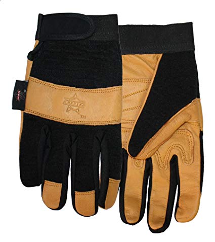Professional Bull Rider (PBR) Premium Goatskin Leather Work Glove, Large, PB116