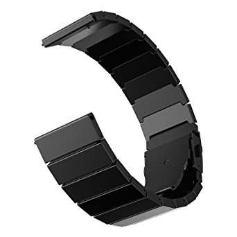 Fitbit Blaze Band, JETech Stailess Steel Bracelet Band Strap for Fitbit Blaze Smart Fitness Watch - for Both Large and Small Size (Black) - 2236