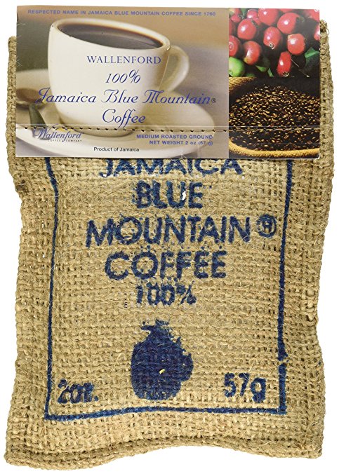 Roasted and Ground 100% Jamaica Blue Mountain Coffee, 2oz (57g) Bag