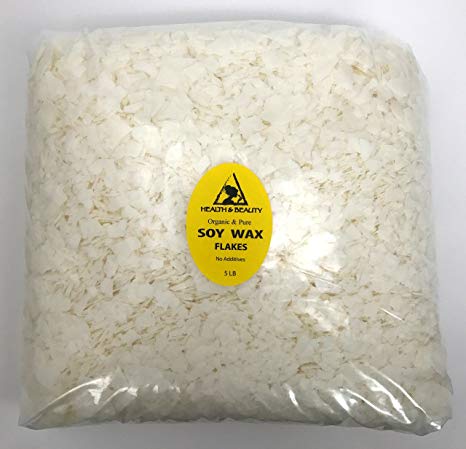 Golden Soy Akosoy Wax Flakes Organic Golden Vegan Pastilles for Candle Making Natural 100% Pure 5 LB