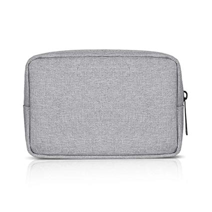 ERCENTURY Universal Electronics/Accessories Soft Carrying Case Bag, Durable & Light-weight,Suitable for Out-going, Business, Travel and Cosmetics Kit (Gray-Small)